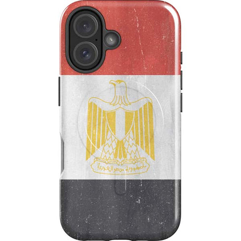 Egypt Flag Distressed iPhone 16 Plus Magsafe Impact Case